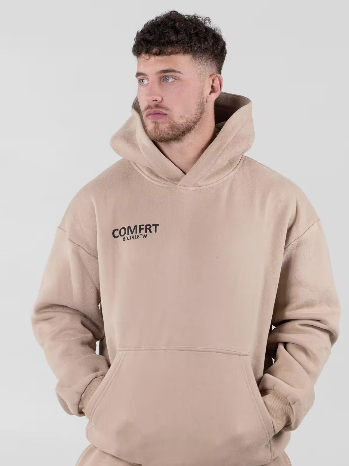 Comfrt Coordinate Hoodie in sand