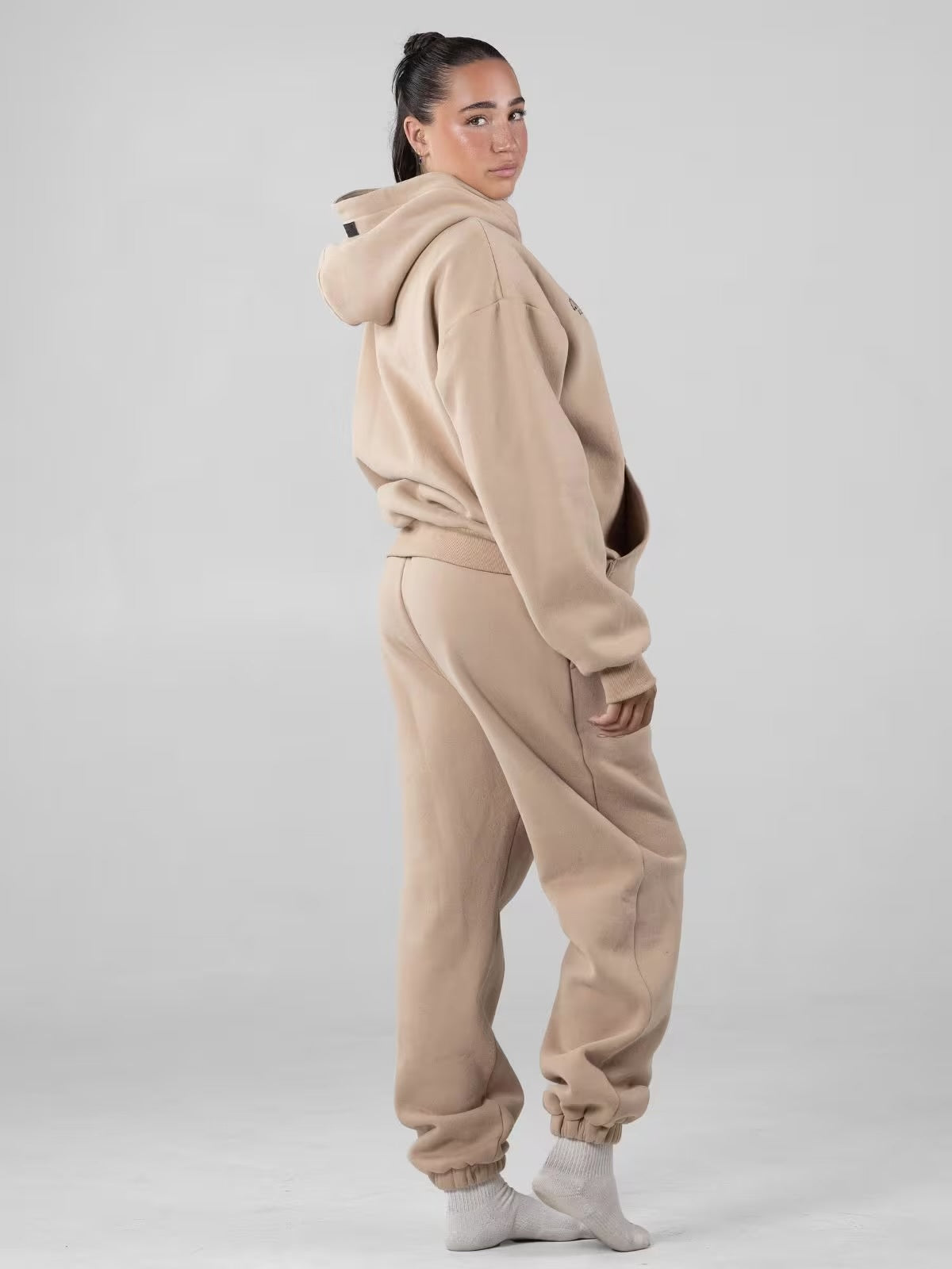 Comfrt Coordinate Hoodie in sand