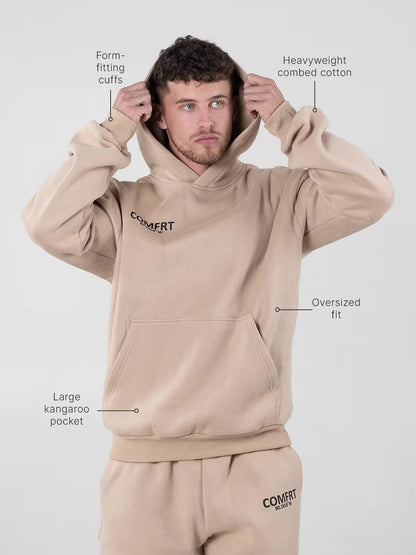 Comfrt Coordinate Hoodie in sand