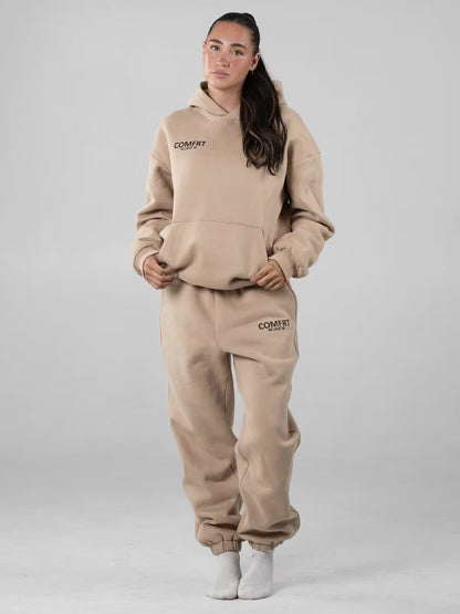 Comfrt Coordinate Hoodie in sand